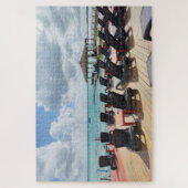 Quiet Morning by the Sea – Peaceful Coastal Deck ジグソーパズル (縦)