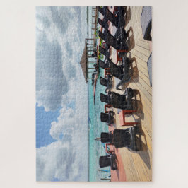 Quiet Morning by the Sea – Peaceful Coastal Deck ジグソーパズル