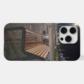 Quiet Night Park Bench Phone Case iPhoneケース (裏面横)