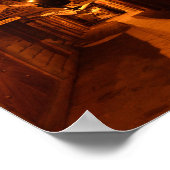 Quiet Night - Pisac Streetlight Photography ポスター (角)