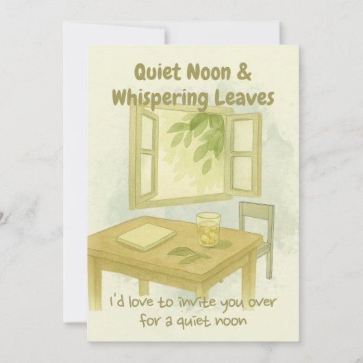 Quiet Noon & Whispering Leaves - 静かな夏の招待状 招待状 (正面)
