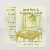 Quiet Noon & Whispering Leaves - 静かな夏の招待状 招待状 (正面/裏面)