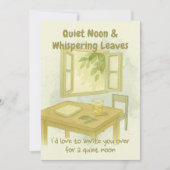 Quiet Noon & Whispering Leaves - Calm Summer Invit 招待状 (正面)