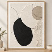 Quiet Orbit | Minimal Abstract Plaster Art Print ポスター