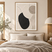 Quiet Orbit | Minimal Abstract Plaster Art Print ポスター