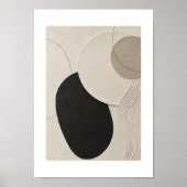 Quiet Orbit | Minimal Abstract Plaster Art Print ポスター (正面)
