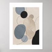 Quiet Passage | Minimal Abstract Plaster Art Print ポスター (正面)