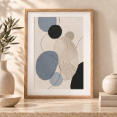 Quiet Passage | Minimal Abstract Plaster Art Print ポスター