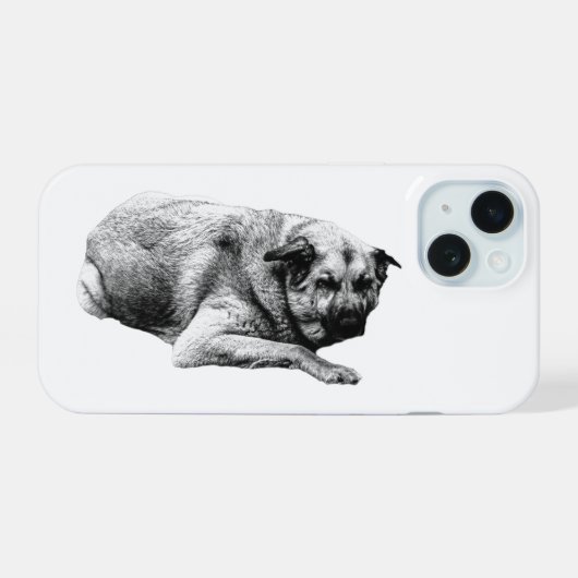Quiet Pattern, Calm Gesture iPhone 15ケース (裏面横)