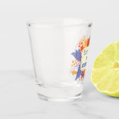 Quiet Person With Loud Mind blue yellow ショットグラス (左)