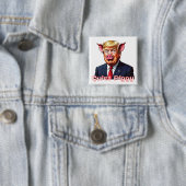 Quiet Piggy | Anti-Trump Political Humor 缶バッジ (インサイチュ)