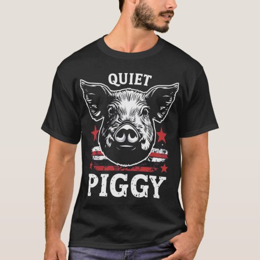 Quiet Piggy  Tシャツ (正面)