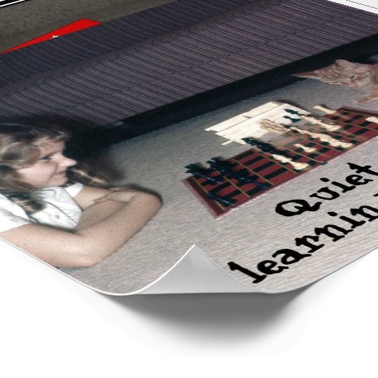 Quiet please (learning in progress) sign ポスター (角)