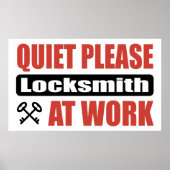 Quiet Please Locksmith At Work ポスター (正面)