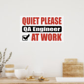 Quiet Please Qa Engineer At Work ポスター (キッチン)