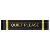 Quiet Please Sign Desk Nameプレート デスクネームプレート (正面)