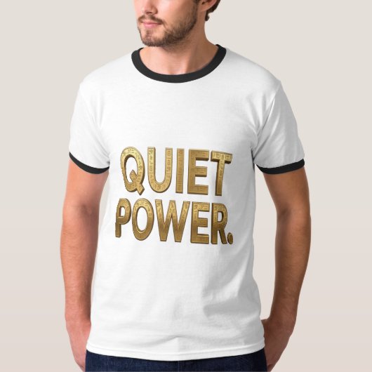 Quiet Power | エジプトのグレートスフィンクスのデザイン Tシャツ (正面)