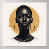  Quiet Power – Afrocentric Portrait V ポスター (正面)