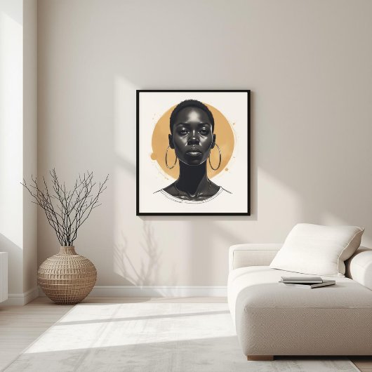  Quiet Power – Afrocentric Portrait V ポスター