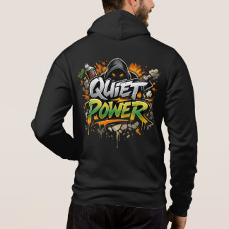 Quiet Power Graffiti Street Art Design パーカ
