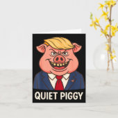 Quiet, Quiet Ggy Funny Sarcastic Litical G Cartoon カード (黄色い花)