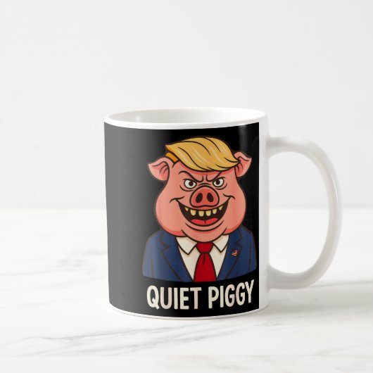 Quiet, Quiet Ggy Funny Sarcastic Litical G Cartoon コーヒーマグカップ (右)