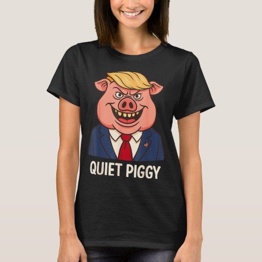 Quiet, Quiet Ggy Funny Sarcastic Litical G Cartoon Tシャツ (正面)