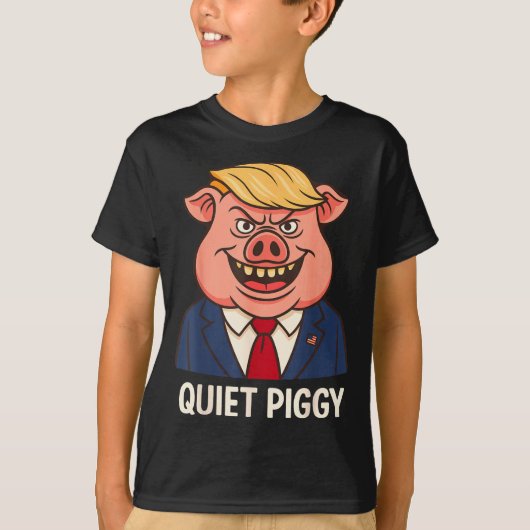 Quiet, Quiet Ggy Funny Sarcastic Litical G Cartoon Tシャツ (正面)