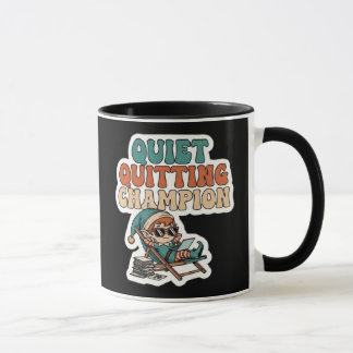 Quiet Quitting Elf Funny Office Humor Coffee Mug マグカップ