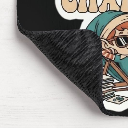 Quiet Quitting Elf Funny Office Humor Dark Mode マウスパッド (コーナー)