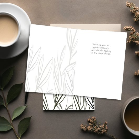 Quiet Reeds — Minimal Get Well Card カード