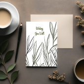 Quiet Reeds — Minimal Get Well Card カード