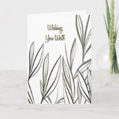 Quiet Reeds — Minimal Get Well Card カード (正面)