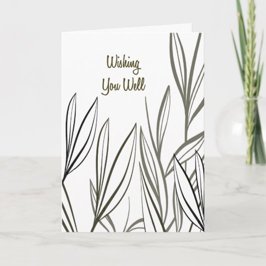 Quiet Reeds — Minimal Get Well Card カード (正面)
