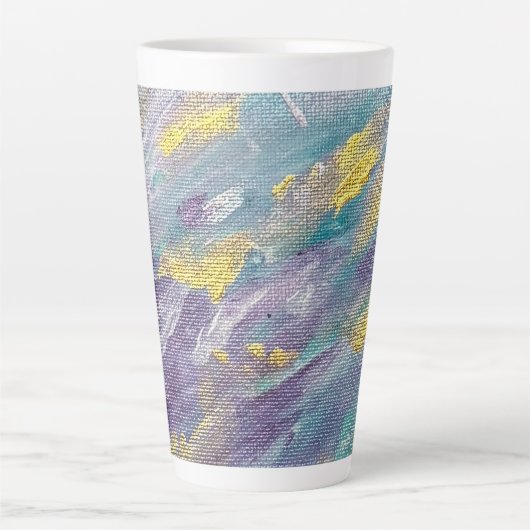 Quiet Reign Modern Art カフェラテマグ (正面)