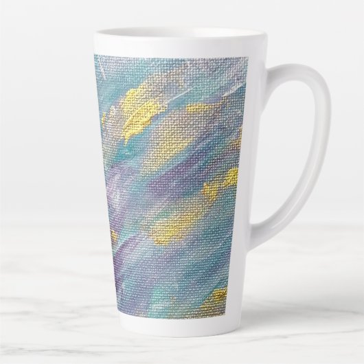 Quiet Reign Modern Art カフェラテマグ (右)