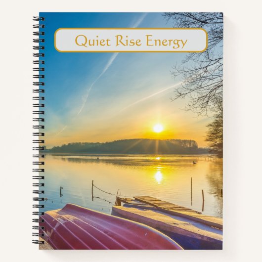 Quiet Rise Energy 湖畔の日の出 ノートブック (正面)