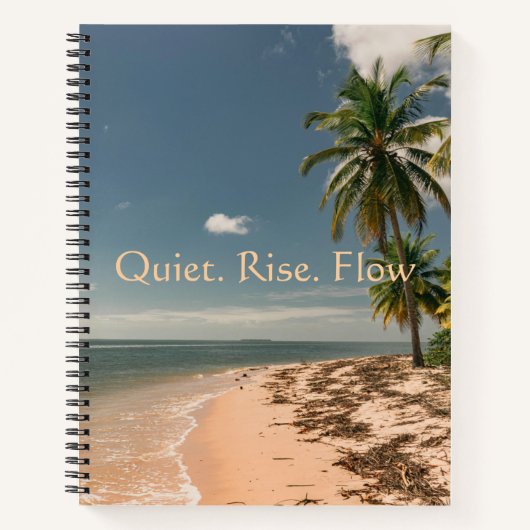 Quiet Rise Flow トロピカルビーチ ノートブック (正面)