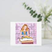 Quiet Spirit聖なる書物、 経典感動的葉書 ポストカード (スタンド正面)