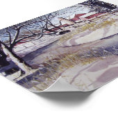 Quiet stream during winter- poster ポスター (角)