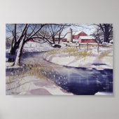 Quiet stream during winter- poster ポスター (正面)