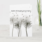 Quiet Strength – 植物の励ましカード カード (正面)