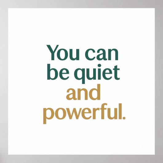 	Quiet Strength and Power ポスター (正面)
