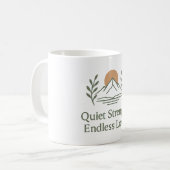Quiet Strength. Endless Love. – Dad Appreciation コーヒーマグカップ (正面左)