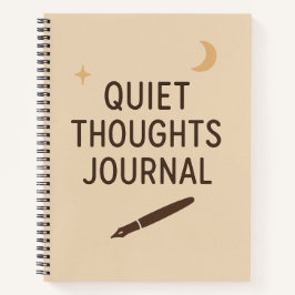 Quiet Thoughts Journal - ミニマル Notebook Cover ノートブック