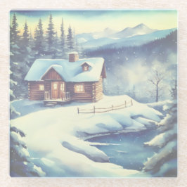 Quiet time in the woods ガラスコースター