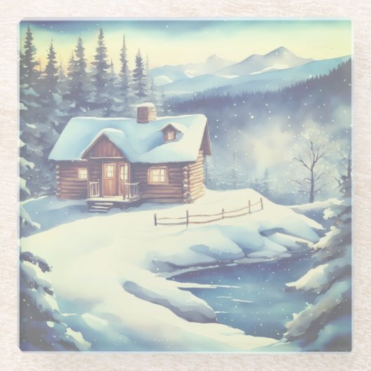 Quiet time in the woods ガラスコースター (正面)