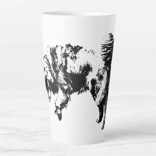 Quiet Watch in October Light カフェラテマグ (正面)