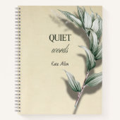 "Quiet Words" 退職祝いノートブック ノートブック (正面)