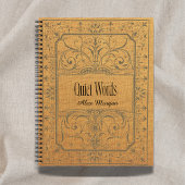 ' Quiet Words' Beige Floral Journal Gift with Name ノートブック